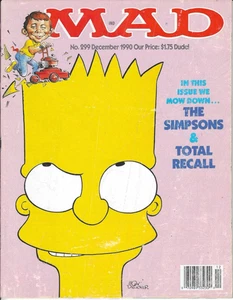 The Simpsons - Mad Magazine - December 1990 - no. 299 - AUTHENTIC - Imagen 1 de 2