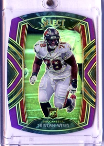 Tristan Wirfs #290 2020 Panini Select Club Level púrpura Prizm troquelado novato radiocontrol - Imagen 1 de 2
