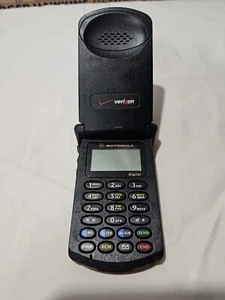 Motorola StarTAC Black (Verizon) Dual Band LCD Display Flip Cell Phone Untested - Zdjęcie 1 z 7