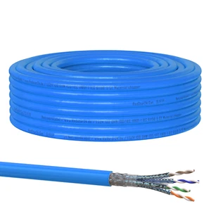 Câble de pose 50 m Cat 8 câble réseau Ethernet Cat8.1 câble de données câble LAN 40 Gbit - Photo 1/7