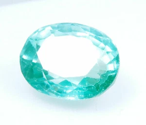 7.45 Carats Synthetic Corundum Certified Oval Cut Green Emerald Loose Gemstone - Picture 1 of 9