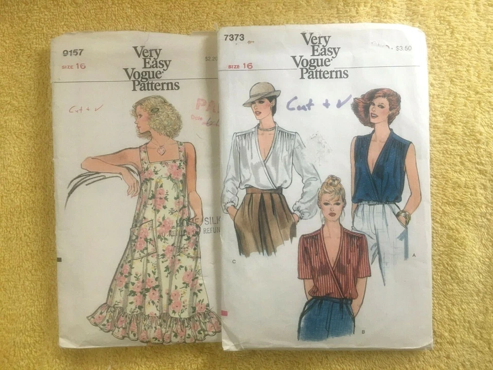 Vogue Patterns ~ CUT PATTERNS are all Size 16 ~ ~ ~ ~ ~ Listing 7519 - Image 1 of 1