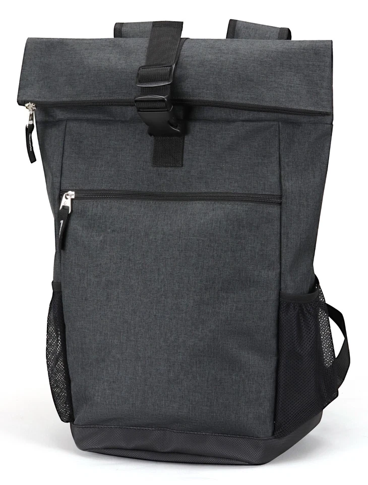 Mochila para tableta portátil acolchada parte inferior de cuero sintético elegante hombres mujeres adolescentes bolsa para libros Foto 1 de 1