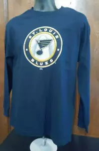 NWT St. Louis Blues Long Sleeve T-Shirt NHL Hockey Men’s Medium - Picture 1 of 6
