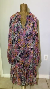 VINC CAMUTO - VESTIDO FLORAL MANGA LARGA -XXL - Imagen 1 de 4