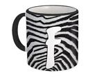 Gift Mug : Monogram Letter F Zebra Initial ABC Animal Print