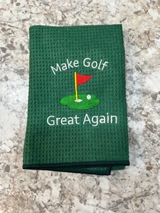 Asciugamano da golf Make Golf Great Again - Nuovo - Foto 1 di 3