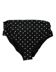 Dolce&Gabbana Women Black Bikini Bottom Nylon Polka Dots Beachwear Shorts IT 4 L - Picture 1 of 5