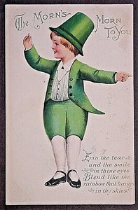 St. Patricks Day " Top of the Morn"  Wolf & Co. #503 unsigned Clapsaddle - Picture 1 of 2