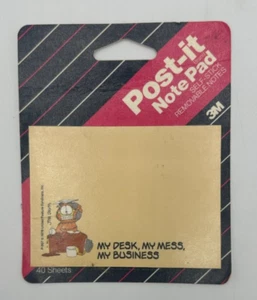 Im Paket Vintage Garfield Schreibtisch und Chaos Post-it selbstklebender Notizblock - 3M - Bild 1 von 5