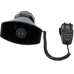 Sistema de micrófono altavoz PA 12V 7 sonido fuerte alarma coche bocina incendio sirena - Imagen 1 de 10