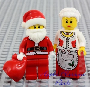 NEW Lego Christmas SANTA & MRS CLAUS MINIFIG - Red Present Sack Holiday Minifigs - Picture 1 of 3