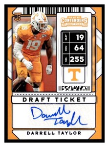 Darrell Taylor 2020  Panini Contenders Draft Picks AUTOGRAPH AUTO