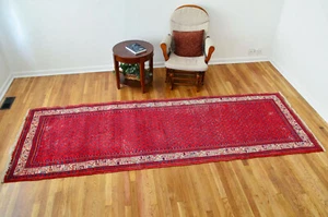 4x11 Oriental Vintage Hand Knotted Traditional Wool Runner Area Rug Geometric - Picture 1 of 10