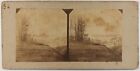 FRANCE Grenoble Vue prise de l?le Verte 1860 Photo Muzet - Bajat Stereo Vintage