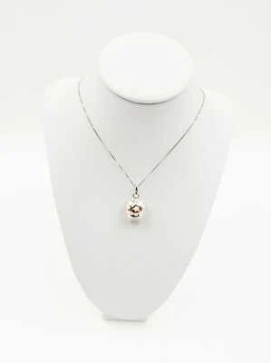 COLLANA CAMPANELLA TRAFORATA SMALTATA ROSA IN ARGENTO 925 RODIATO IN ORO 18KT - Immagine 1 di 3