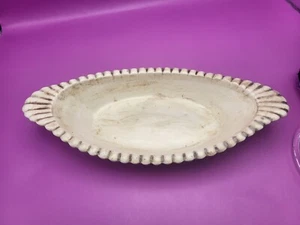 Pottery Art Handmade Soap Dish Oval Shaped 8.75" x3.75" Artist Signed DH Rustic - Picture 1 of 8