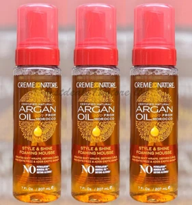 Creme of Nature Argan Oil Foam Wrap Styling Mousse 7 fl.oz (Pack of 3) - Picture 1 of 1