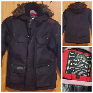J. WHISTLER BLACK DOWN BOYS JACKET - Picture 1 of 8