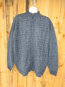 Gioberti Blue Black Plaid Full Zip Fleece Lined Sweater Jacket Size 3XL NEW - Picture 1 of 9