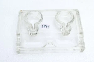 VINTAGE GLASS MADE INK POT PEN HOLDER ANTIQUE OLD NH2581 - Picture 1 of 8