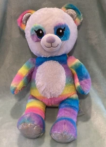 2020 Build A Bear Rainbow Friends 18" PANDA Bear Plush BAB Hot 90s Colors - Picture 1 of 10