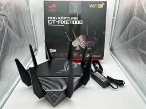 ASUS ROG Rapture GT-AXE11000 Wi-Fi 6E Router - Schwarz - Bild 1 von 8
