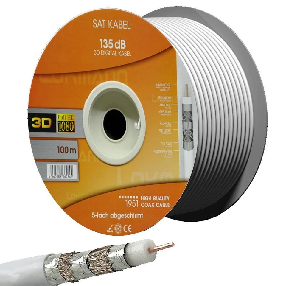 Trendsky 135db Digital Antenne Koaxialkabel - 100m