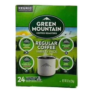 24 K-Cups Green Mountain Regular Coffee Variety Pack 04/2026 Keurig - Picture 1 of 2