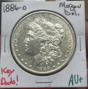 1886 O Morgan Silver Dollar Key Date AU+ ( RAW2344 ) - Picture 1 of 4