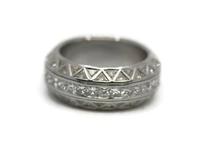 Graff Diamond Rotating Wedding Band 18K White Gold Ring Size 9 - Picture 1 of 2