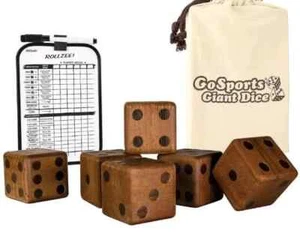 Nuevo En Caja GoSports Gigante 3.5" Mancha Oscura Madera Juego de Dados NUEVO - Imagen 1 de 9
