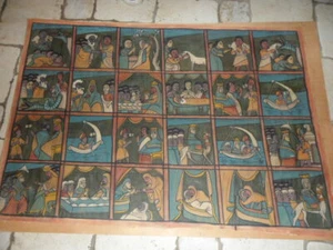 Oils On Canvas Stories of The Queen Saba Ethiopia Early 20 Emes - Picture 1 of 4