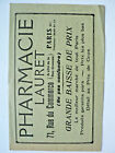 Pharmacie Lauret Paris XVe Herboristerie Produits Chimiques Liste Tarifs 1922/02
