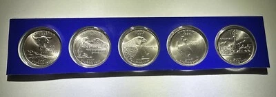2007-Philadelphia Satin Mint UNCIRCULATED State Quarters 5 Coin Set In OGP - Image 1 of 3