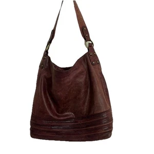 Borsa a tracolla HOBO Nino Bossi taglia media in pelle marrone cioccolato - Foto 1 di 5