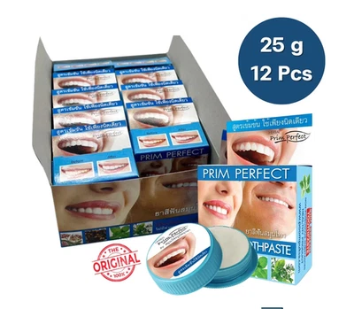 12x 25g. Prim Perfect Thai Herbal Clove Toothpaste Anti Bacteria Whitening Teeth - Image 1 of 4
