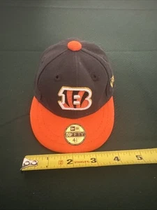 New Era Cincinnati Bengals Talla 4 1/4 LE Mini Gorra Ajustada NFL Fútbol RARO - Imagen 1 de 7