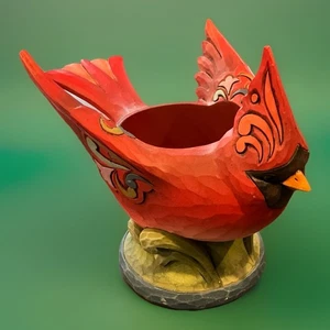 Jim Shore Cardinal portacandele da tè RARO - Foto 1 di 2