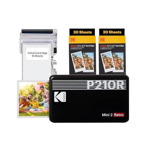 KODAK Mini 2 Retro 4PASS Portable Photo Printer (2.1x3.4 inches) Initial 8 - Image 1 of 1