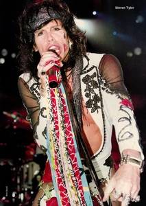 PÁGINA PINUP REVISTA STEVEN TYLER AÑOS 80 de colección concierto Aerosmith imagen anuncio impreso - Imagen 1 de 1