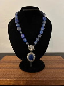 Carolyn Pollack American Southwest Blue Lapislazuli 925 Sterling Halskette - Bild 1 von 7