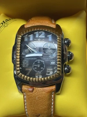 BLACK/GOLD INVICTA LUPAH 2499 SWISS CHRONOGRAPH MOV'T MEN'S WATCH - Image 1 of 4