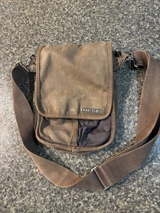 Diesel Military Crossbody bag Y2K Vintage Distressed Over the Shoulder, Brown - Picture 1 of 18