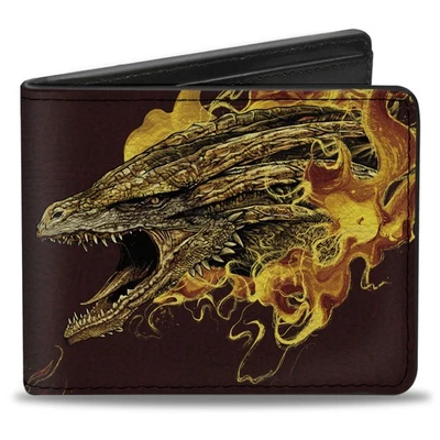 双折钱包 House of the Dragon SYRAX Pose and Text 棕色/黄色 — 第 1/4 张图片