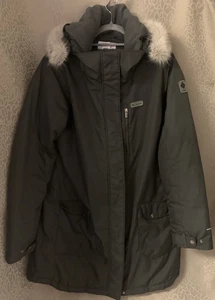Cappotto lungo Columbia Omni-Heat pelliccia sintetica bordato con cappuccio donna taglia XL - Foto 1 di 15