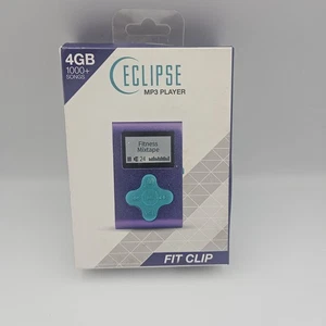 MP3 Player Eclipse Fit Clip 4GB Purple & Turquoise - Picture 1 of 5