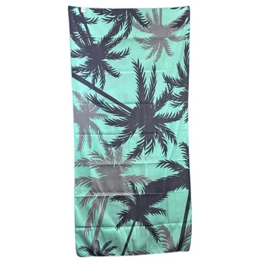 Club Wyndham Microfiber Beach Towel Aqua Palm Trees in Pouch Promo - Image 1 of 4