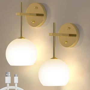 Battery Operated Wall Lights,Gold Wall Lamp Dimmable 3 Color Temperature and RGB - Picture 1 of 7