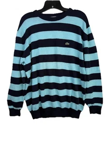 Lacoste Striped Sweater Men's 5 Large Blue Nautical Preppy - Picture 1 of 9